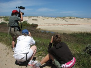 Geri Migielicz, author and photographer, shooting photos for weekendwalk.com article